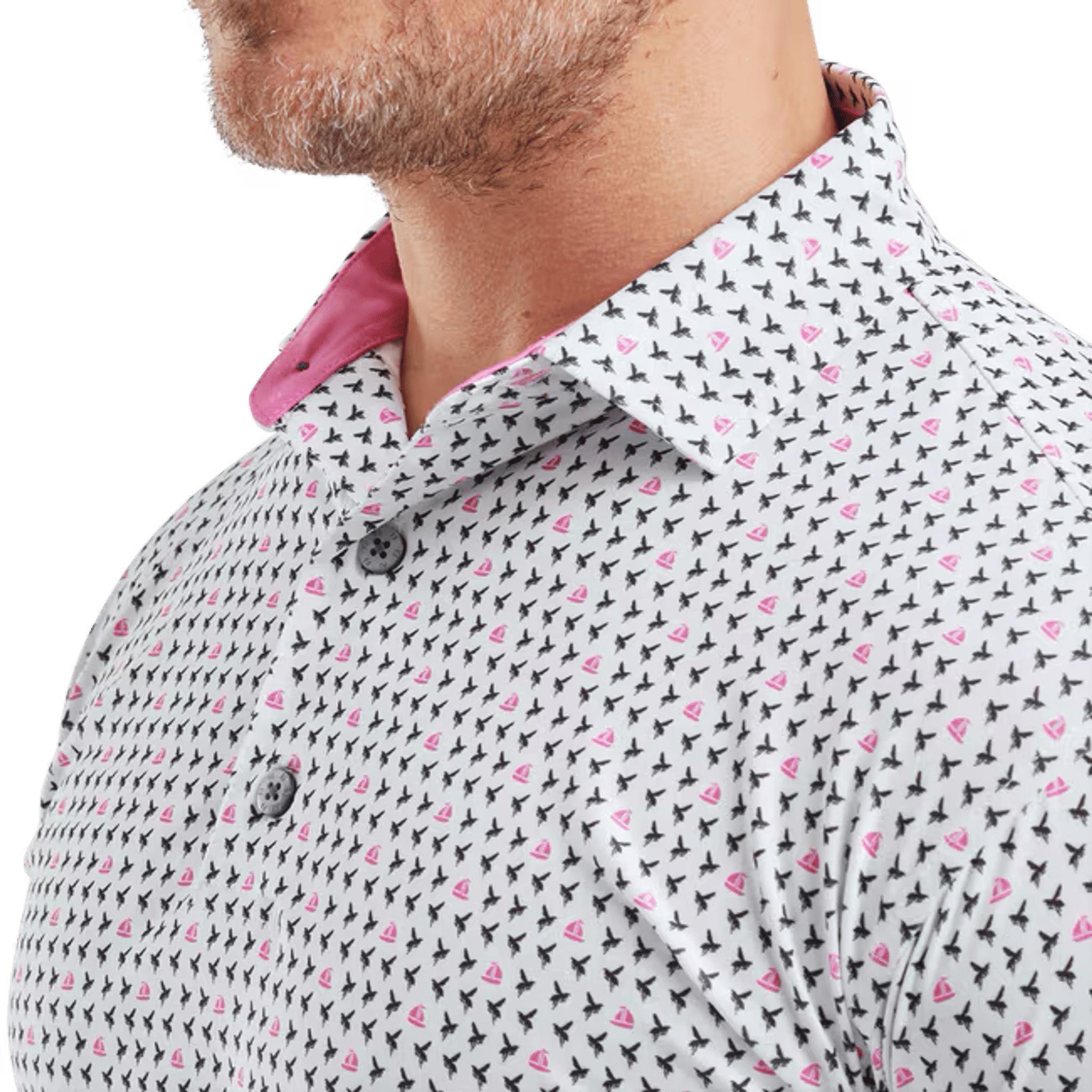 Footjoy Flying Wasp Print Polo Herren