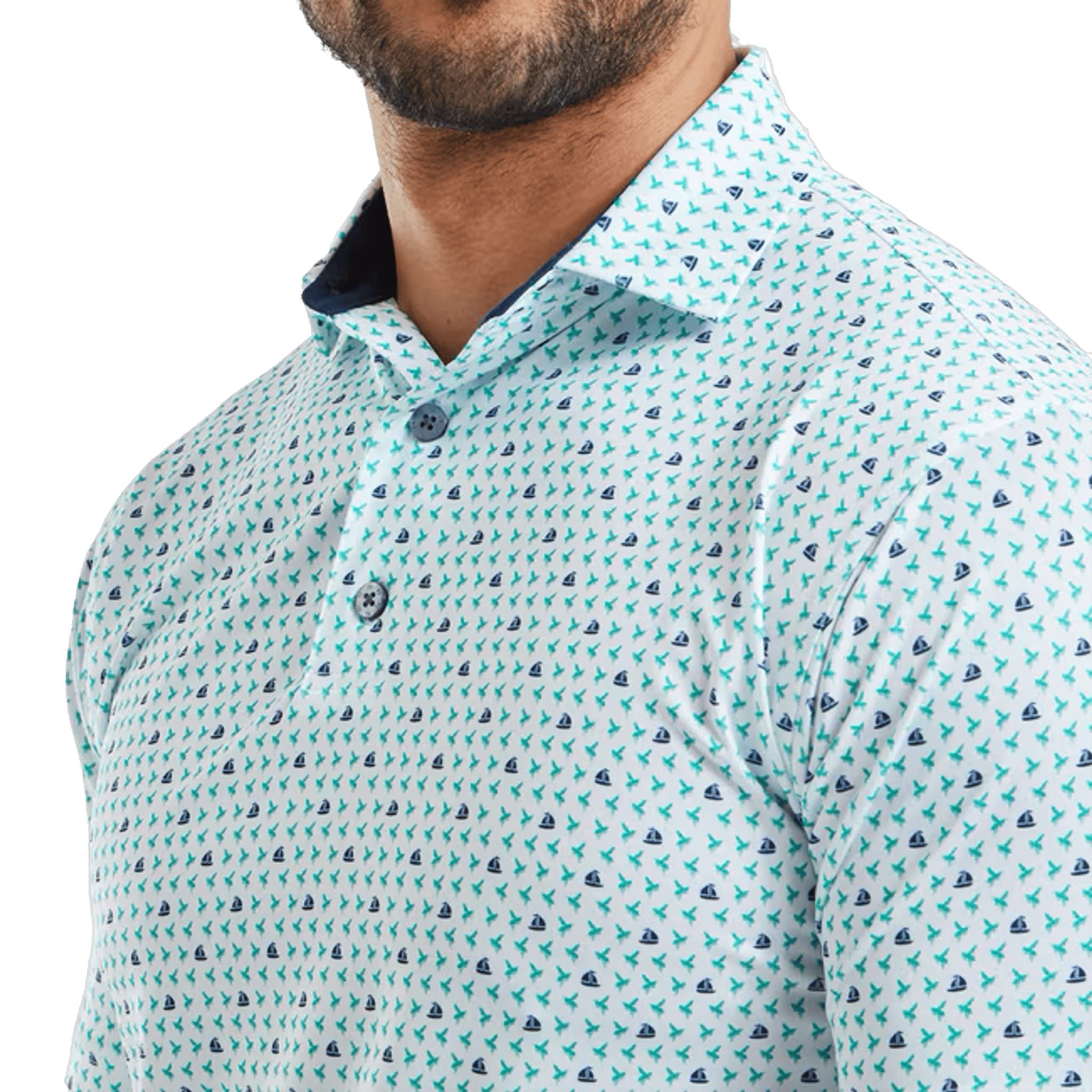 Footjoy Flying Wasp Print Polo Herren