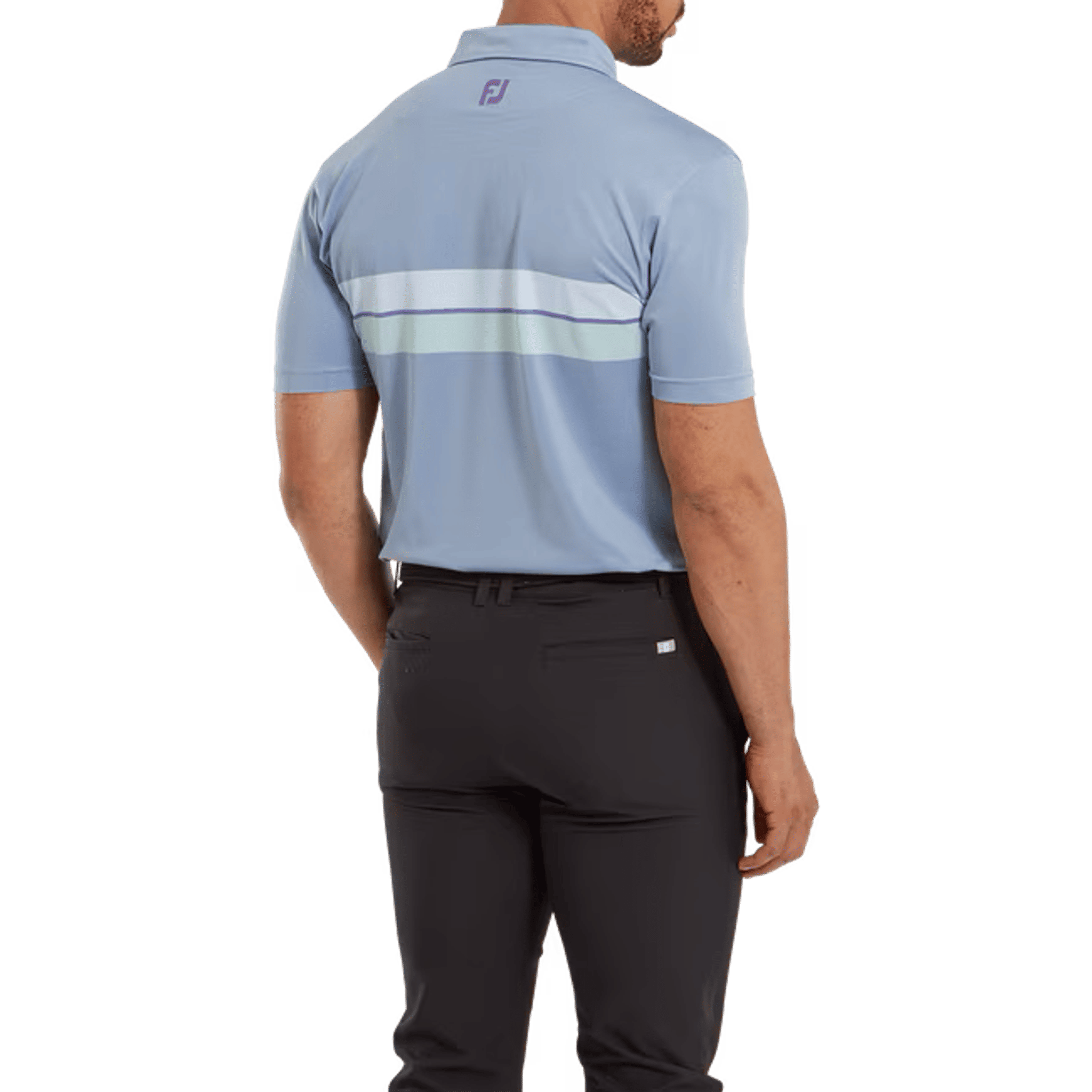 Footjoy Double Chest Band Pique Polo Herren
