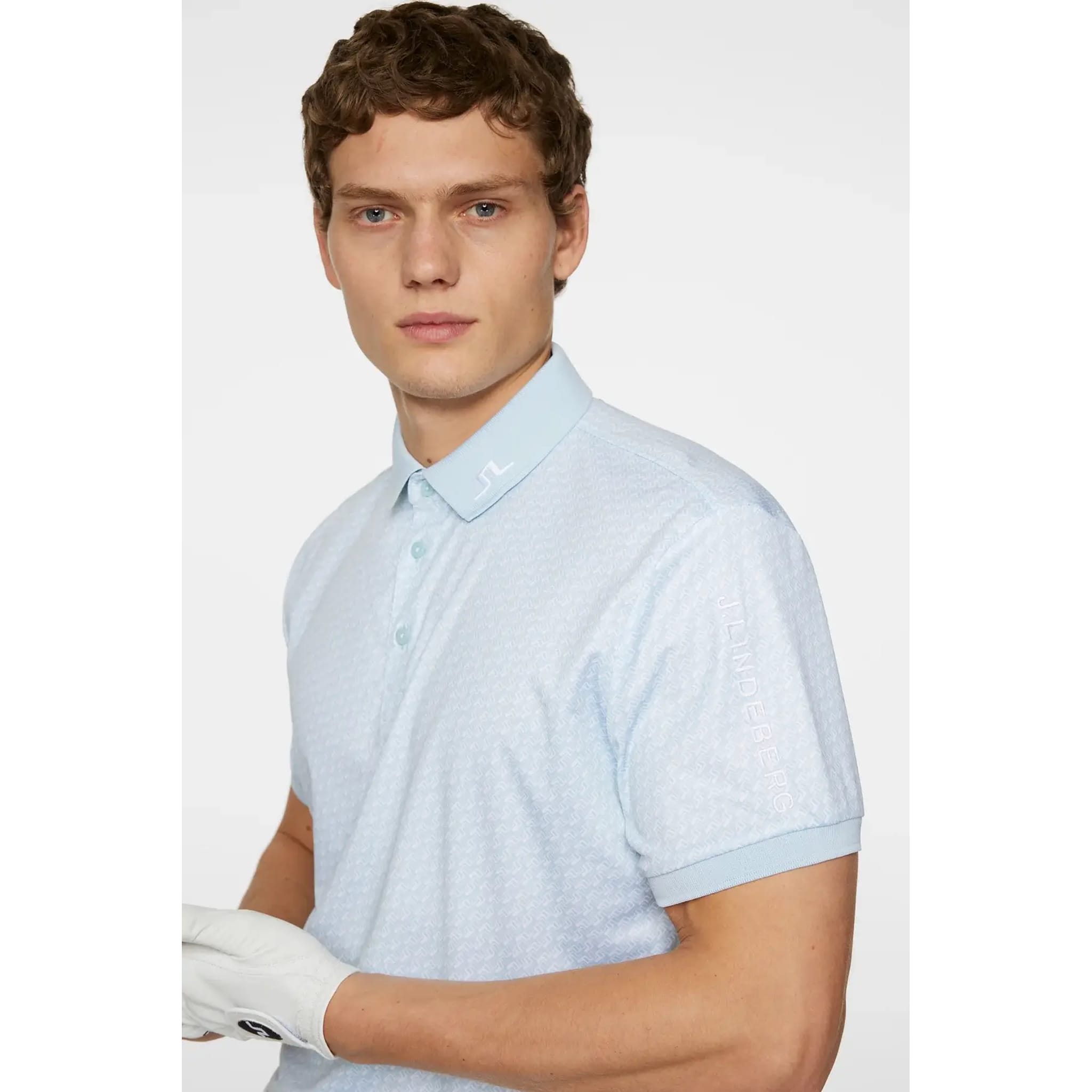 J. Lindeberg Tour Tech Print Polo Herren