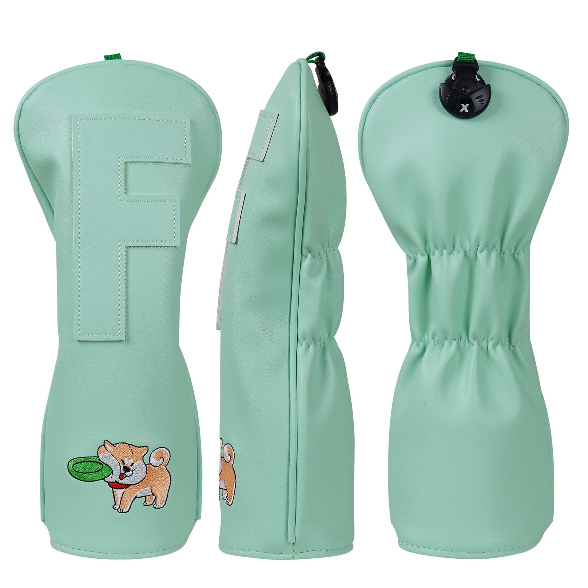 Emroydered Headcovers Turquoise Dog Fairway Headcover