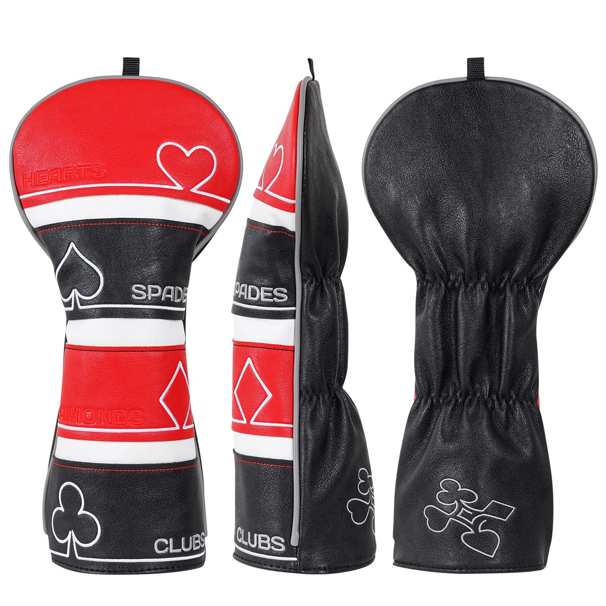 Emroydered Headcovers Playing Cards Driver Headcover