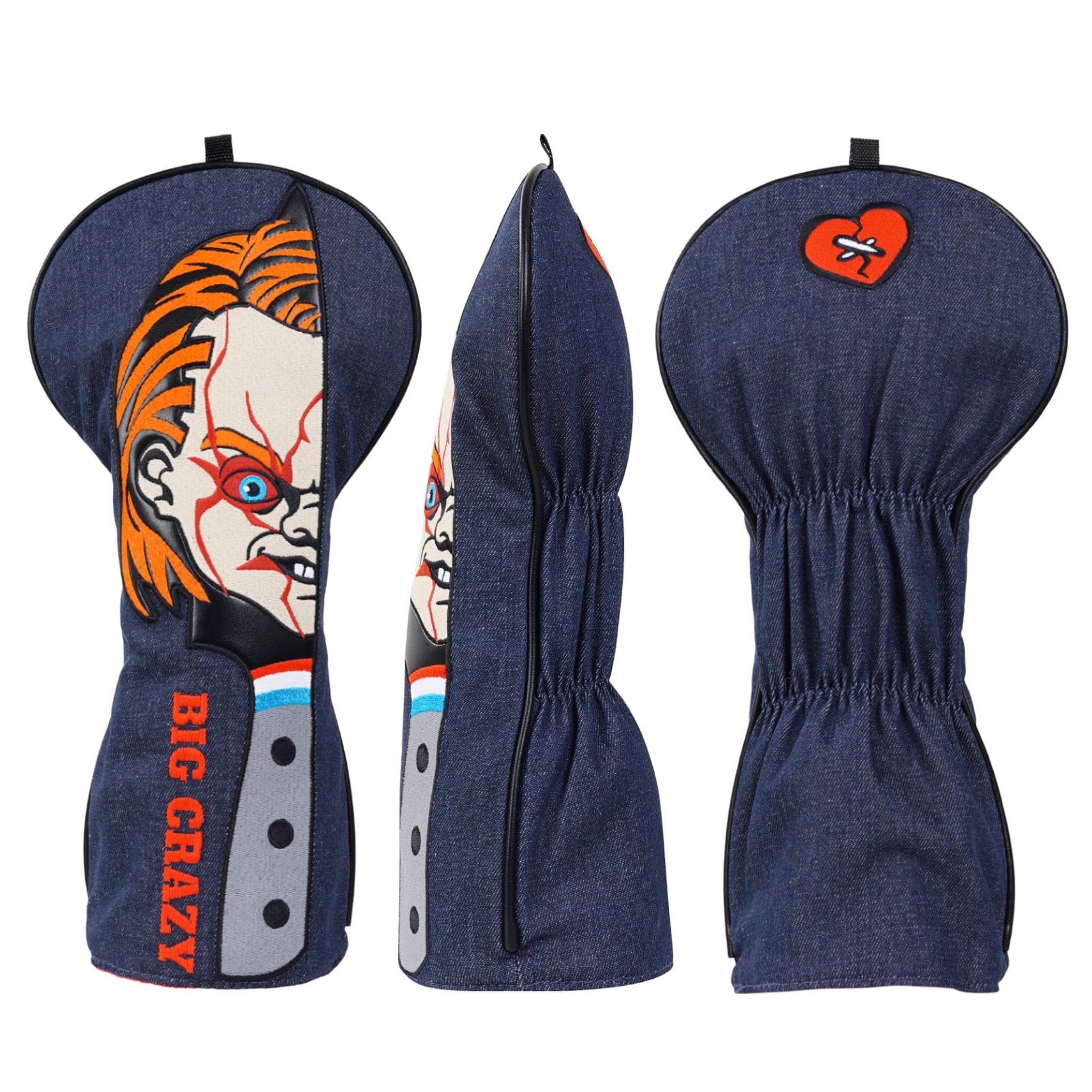 Emroydered Headcovers Scary Man Driver Headcover