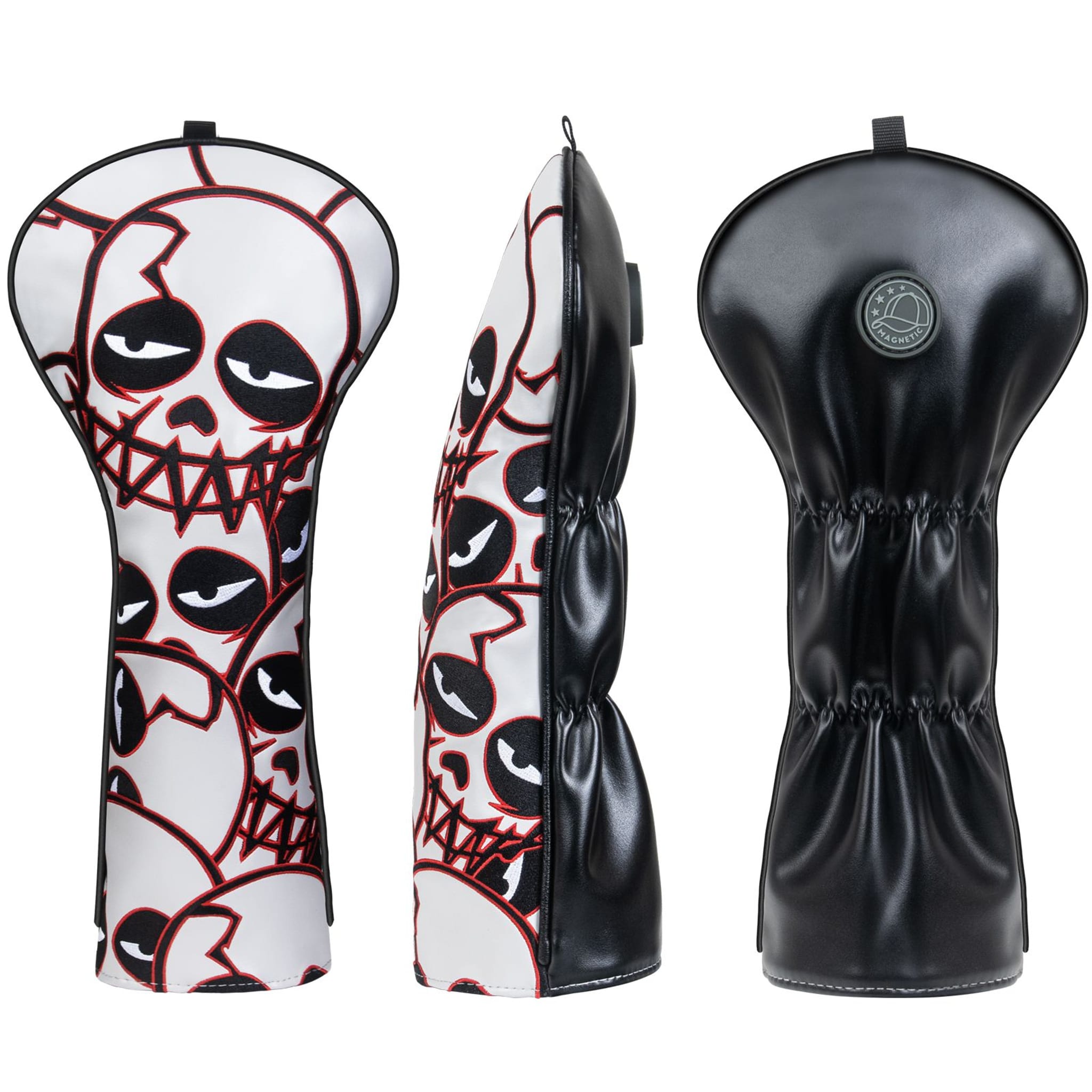 Emroydered Headcovers Scull Screen Driver Headcover