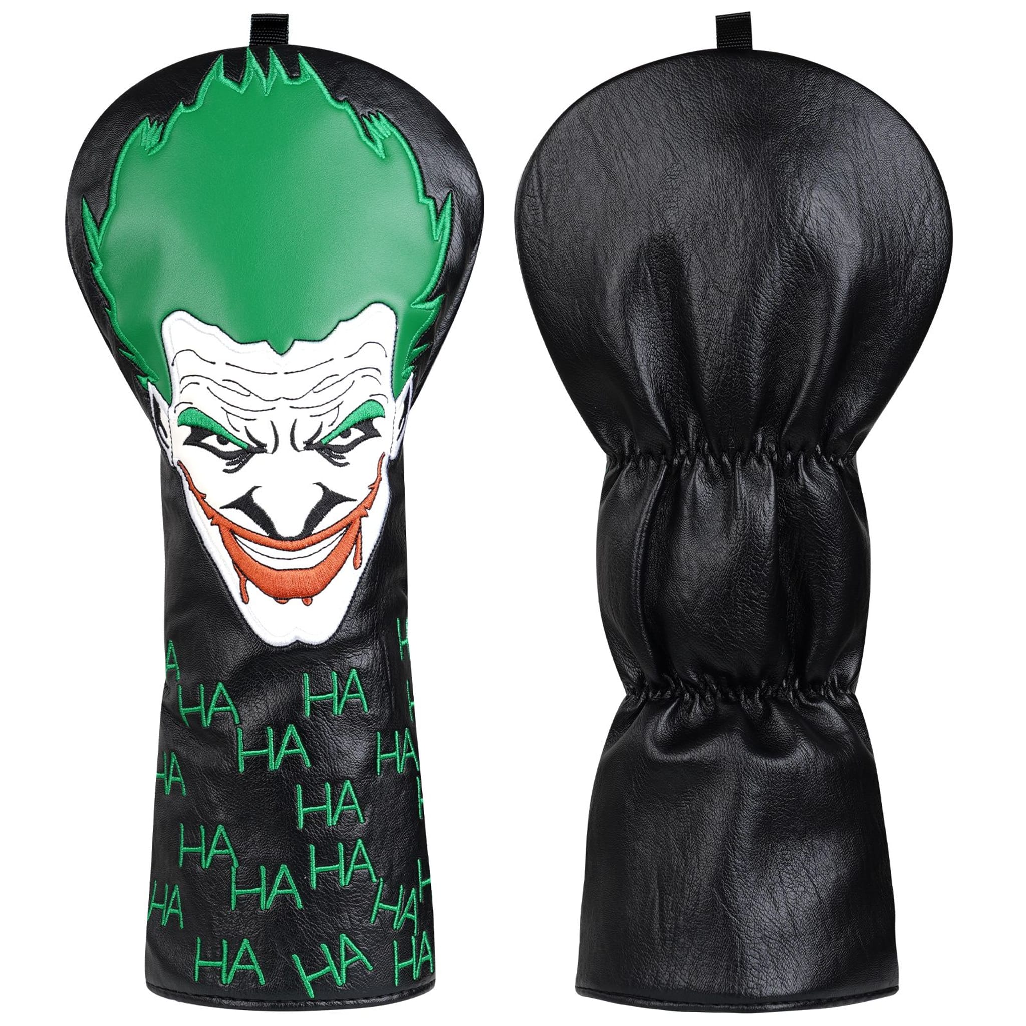 Emroydered Headcovers Joker Black Driver Headcover