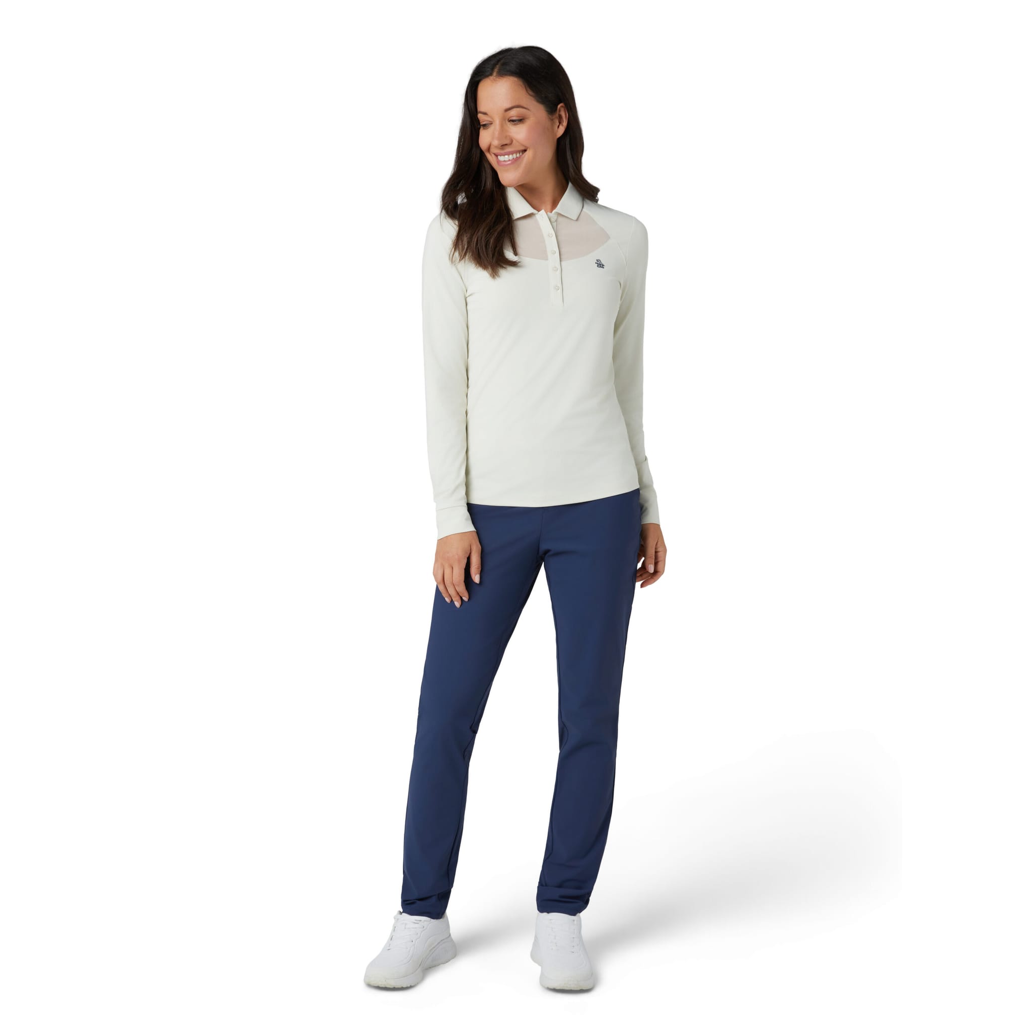 Original Penguin Longsleeve Mesh Polo Damen
