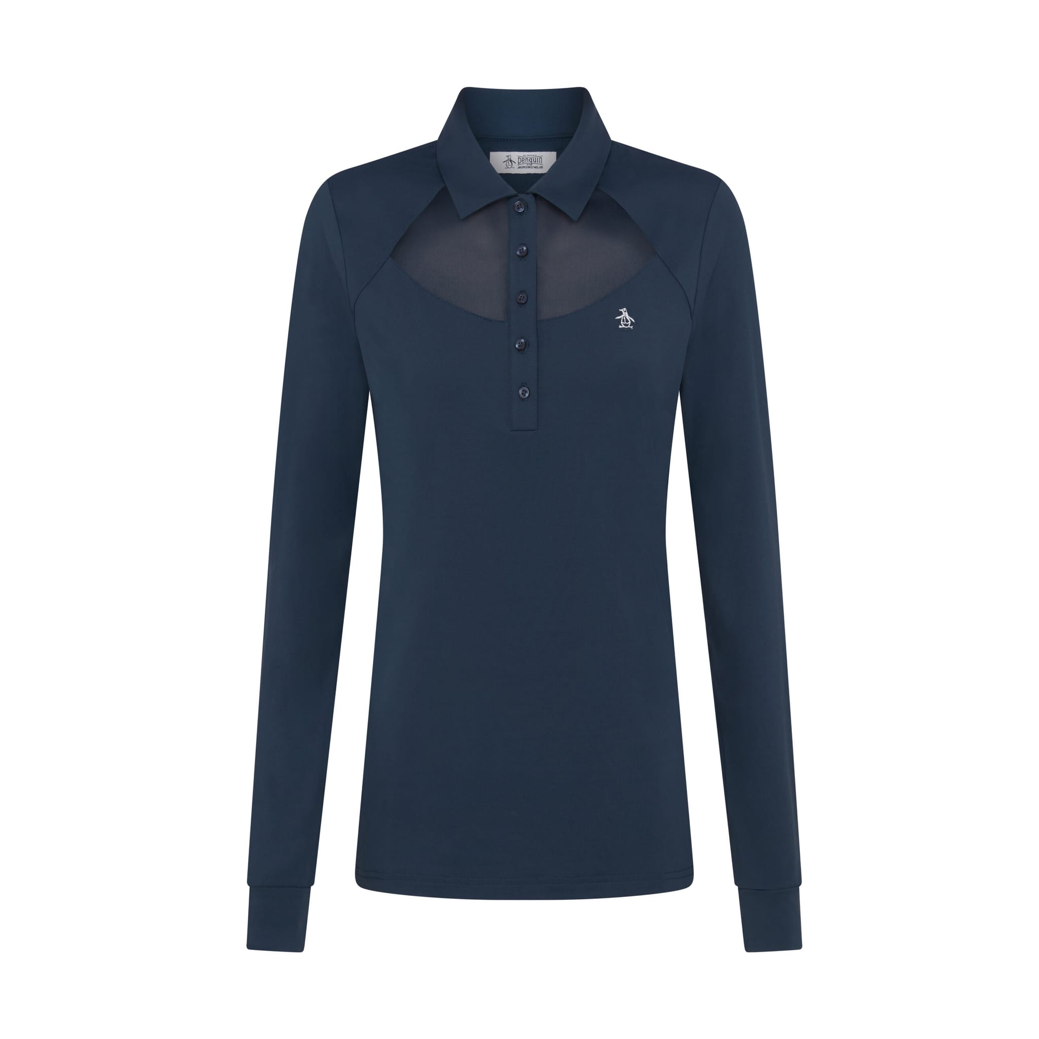 Original Penguin Longsleeve Mesh Polo Damen