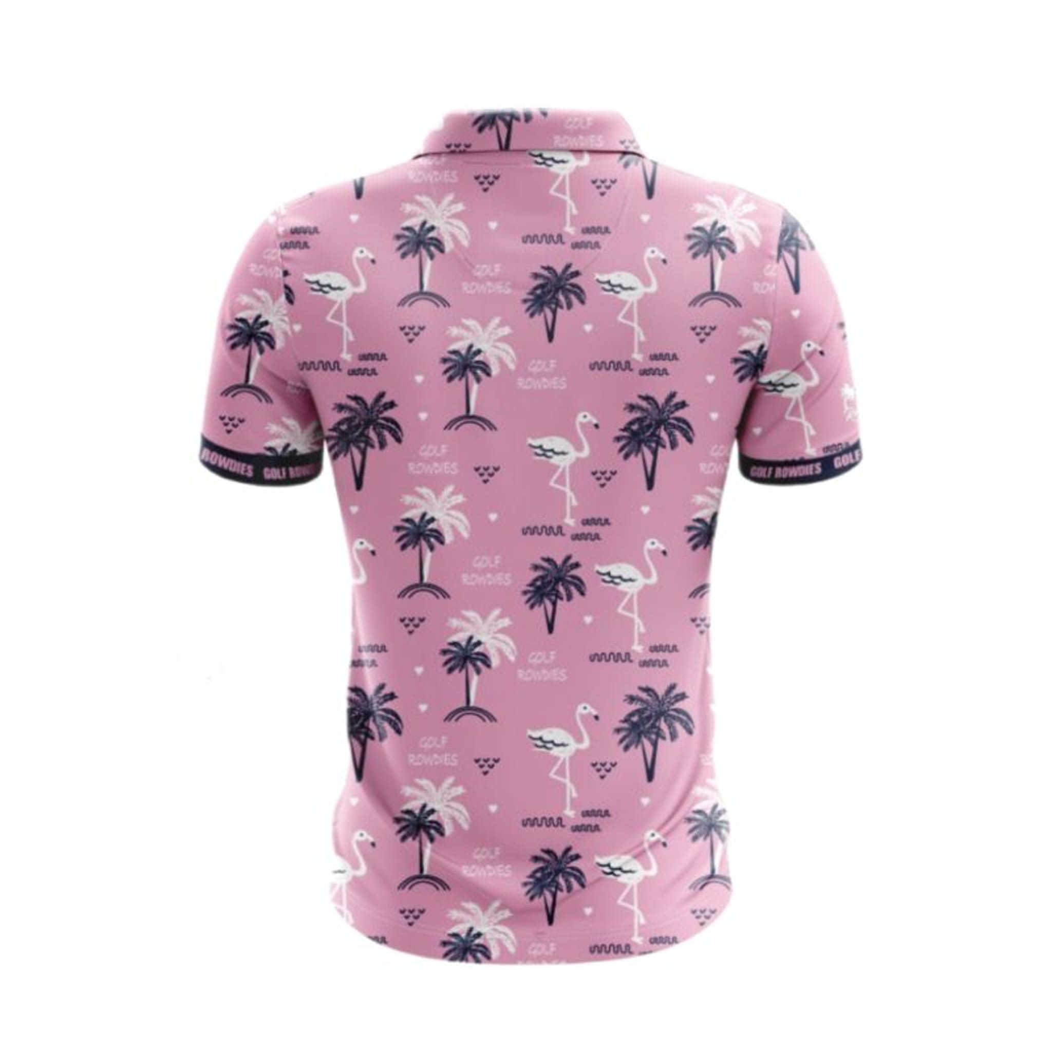 Golf Rowdies Flamingos & Palm Trees Polo Herren
