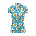 Golf Rowdies Happy Flower Polo Damen