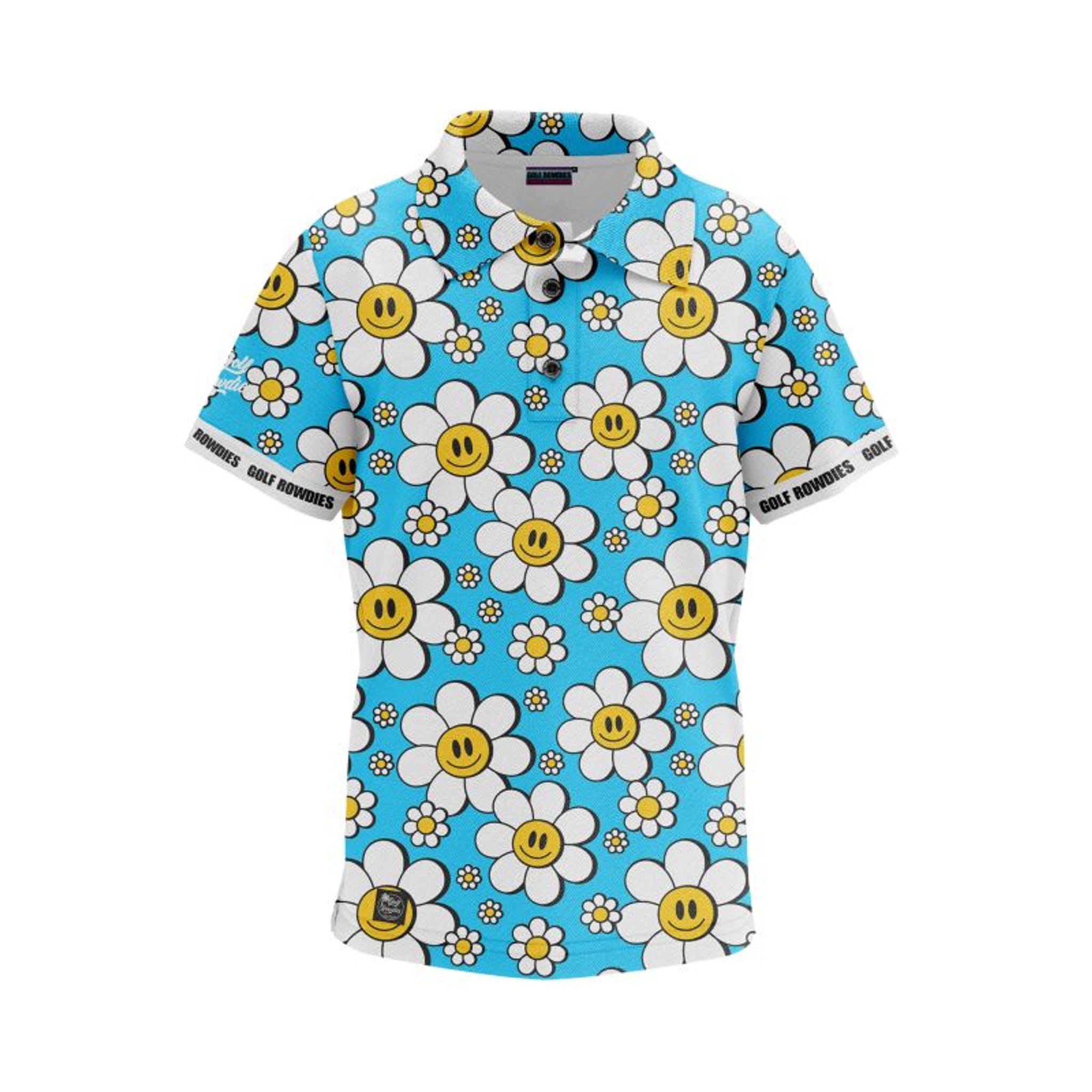 Golf Rowdies Happy Flower Junior Polo