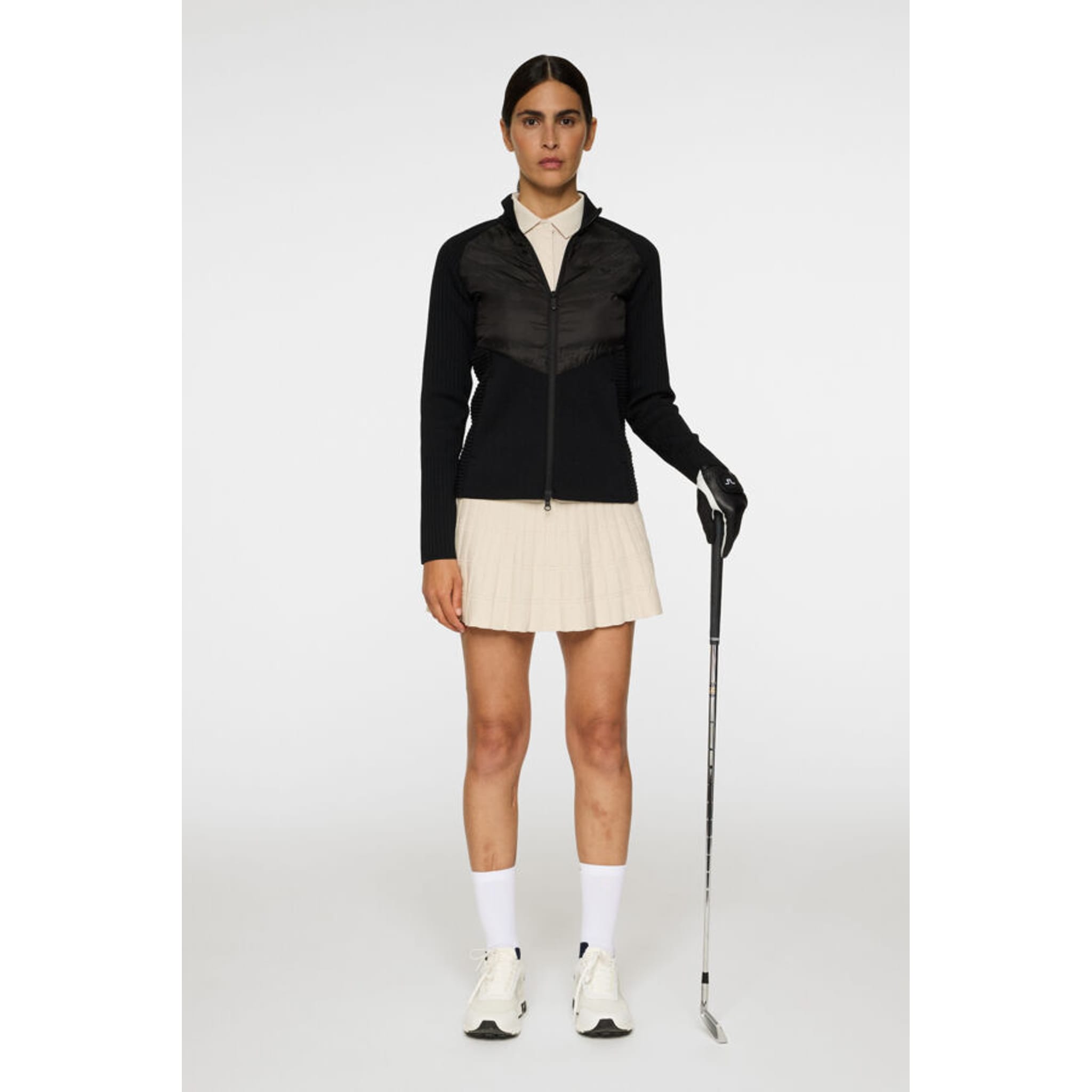 J. Lindeberg Wendy Tech Knit Zip Sweater Damen