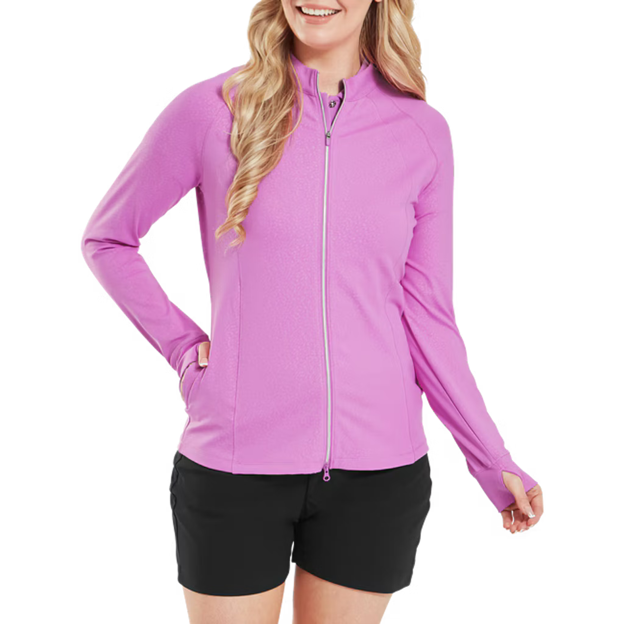 Footjoy Embossed Full-Zip Midlayer Damen