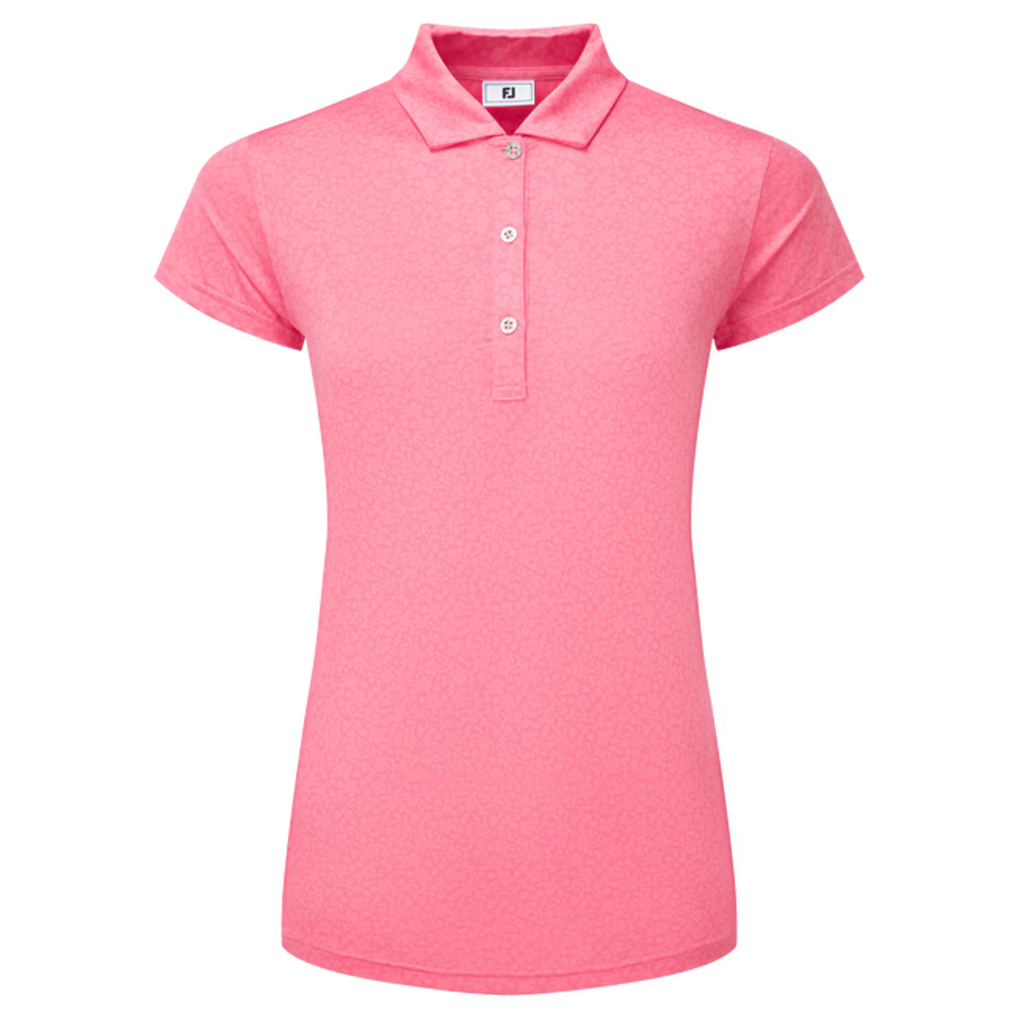 Footjoy Painted Floral Cap Sleeve Lisle Polo Damen